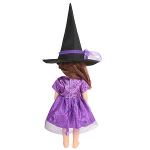 MSYO Robe de sorcière d'Halloween pour poupée mini mode de 18 pouces, chapeau, jouet doux unisexe pour cosplay, tenue de cérémonie, poupée à l'échelle 1:8 - Product Image 4