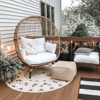 Petites tables et chaises de loisirs en rotin pour balcon, jardin, station d'accueil, cage à oiseaux, chaises en rotin, 5 pièces de meubles