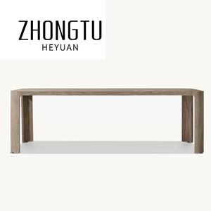 Contemporary Hotel Luxurious Solid Wood <strong>Teak</strong> <strong>Dining</strong> <strong>Table</strong> Furniture Garden Rectangle <strong>Table</strong> and Chairs Set for Outdoor Waterproof - Product Image 6