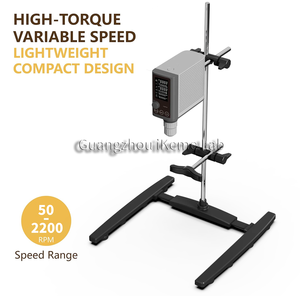 Ikeme phòng thí nghiệm cắt cao trên không khuấy nhũ tương trộn LCD hẹn giờ trên không KHUẤY TRỘN 30L 50L phòng thí nghiệm khuấy agitador cấp trên - Product Image 2