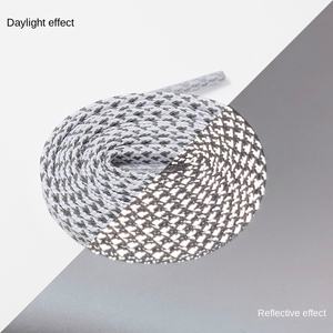 एजे 1 बोर्ड जूते सहायक डबल लेयर सफेद फ्लैट पॉलिएस्टर शॉलेस 8 मिमी चौड़ाई के लिए 8 मिमी चौड़ाई चिंतनशील हाइलाइट - Product Image 6