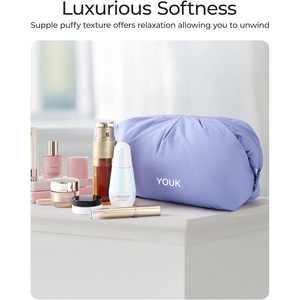 Portable Travel Cosmetic Storage <strong>Bag</strong> Foldable <strong>Fluffy</strong> Nylon Zipper Makeup Cosmetic <strong>Bag</strong> Direct Manufacturer - Product Image 2