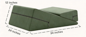 12" CertiPUR-US Certified High Density Support Foam Sex Positioning <strong>Pillow</strong> <strong>Wedge</strong> &amp; Ramp <strong>Pillow</strong> - Product Image 2