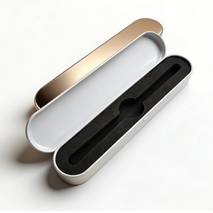 Confezione Personalizzata per Penne a Sfera, <span class=keywords><strong>Astuccio</strong></span> in Latta Verde, Viola, Blu, Oro, Nero, Scatola in Metallo con Coperchio a Scatto per Penne a Sfera, Confezione Regalo - Product Image 5