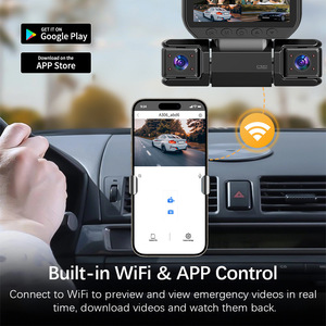 Caméra embarquée W7 360 °   Caméra embarquée 1080p pour voitures avec Wi-Fi, vision nocturne, câble OBD configurable, surveillance <span class=keywords><strong>de</strong></span> stationnement 24h/24 - Product Image 4