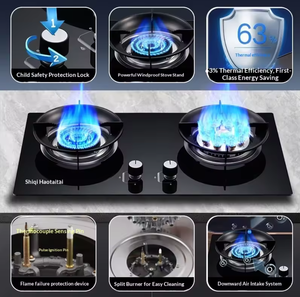 Estufa de Gas de Alta Resistencia con 2 Quemadores, Vidrio Templado, Alta Eficiencia, para Uso en Cocinas de Hoteles y Restaurantes - Product Image 5