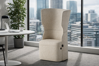Fauteuil lounge individuel à dossier haut pour espace d'attente de réception de bureau
