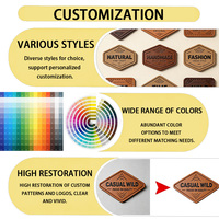 Nouveautés : Étiquette en cuir souple et durable avec logo personnalisé, patch élastique en cuir gommé pour articles en cuir
