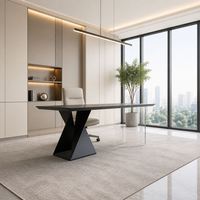Bureau d'ordinateur de style minimaliste italien pour la maison et le bureau, bureau de direction simple et haut de gamme