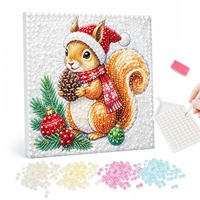Tendance émergente : Kit de peinture perlée 5D Écureuil pour décoration de Noël, maison, salon, artisanat DIY, cadeau de Noël, Dropshipping Direct