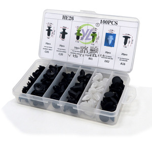HE26 100Pcs Door Trim Clips Kit Plastic Nylon Push Type Retainer For Car Panel Bumper Wheel Arch - Product Image 2