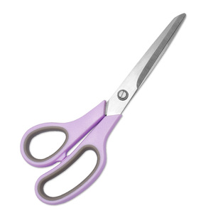 Stainless Steel Scissors 120mm Straight Tip Purple Gray Home Office Use - Product Image 3