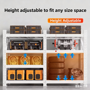 מדפי מחסן בינוניים של היצרן, מדפי אחסון משטחים, מדפי אחסון, ריהוט משרדי - Product Image 3