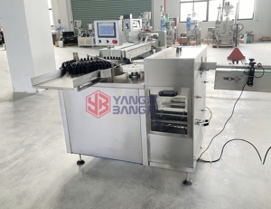 Machine de lavage, rinçage et séchage rotative entièrement <span class=keywords><strong>automatique</strong></span> à grande vitesse pour bouteilles en <span class=keywords><strong>verre</strong></span> et en plastique YB-ZX100, 2 oz, 100 ml, 200 ml - Product Image 4