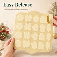 Moules de cuisson en silicone à 20 cavités pour Noël, forme maison, sans BPA, résistants à la chaleur, faciles à nettoyer