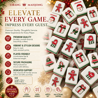 Ensemble de tuiles de Mahjong de Noël à quatre couches, motif Casse-Noisette personnalisé, Mahjong américain, couleurs festives, cadeau, OEM ODM, fournisseur en gros B2B