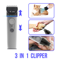 Aspirateur professionnel 7 en 1 pour animaux de compagnie, kit de nettoyage pour animaux à faible bruit avec fonction d'aspiration