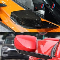 Coques de rétroviseurs en fibre de carbone sèche à coller pour Chevrolet Corvette C8 2020-2021