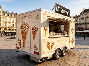 Ensemble complet d'équipements de cuisine professionnelle en fibre de verre pour la construction de camions de restauration rapide, incluant friteuse et réfrigération - Product Image 3