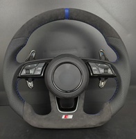 Volant en cuir personnalisé à fond plat en forme de D pour volant en fibre de carbone pour Volkswagen Golf MK7 MK7.5 GTI R Passat Polo Jetta