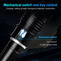 Lampe torche puissante à LED laser blanc 30W, 50m de profondeur de plongée, 1000 lumens, lanterne de plongée type 18650, interrupteur coulissant, lampe de poche LED