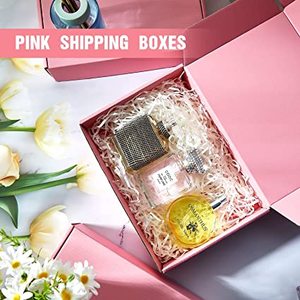 OEM Recyclable Corrugated Paper Box Foldable Personalized Custom Logo Printed Pink Shipping Paper <b>Boxes</b> Mailer Box - Product Image 2