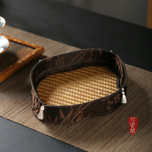 <b>Bamboo</b> Woven Fruit Plate Polygon Shape Storage Tray For Living Room Guizhou Origin YY0498 - Product Image 3
