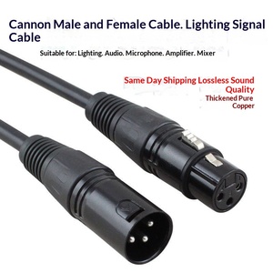 DMX512 3 Pin XLR Male Female <b>Cable</b> Stage Lighting Professional Signal <b>Cable</b> for Par Light Moving Head Mixer <b>Microphone</b> Amplifier - Product Image 3