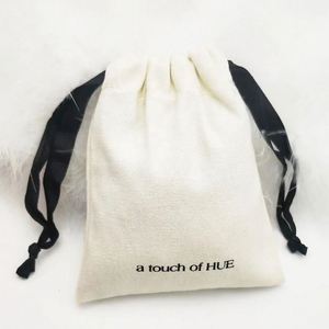 10*15cm Reusable White Cotton Linen Shaver Scraper Packing <b>Dust</b> <b>Bag</b> Custom Logo Printed Gift Storage Cotton Muslin Pouch - Product Image 4
