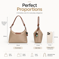 Sac Hobo en Nylon Imperméable pour Femme, Sac Fourre-tout, Sac à Main Léger, Sac Bandoulière, Personnalisation Logo OEM, Vente en Gros