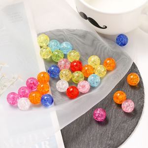 Vente en gros de perles acryliques de 8 à 20mm perles rondes pour la fabrication de bijoux à bricoler soi-même perles épaisses et brillantes - Product Image 2