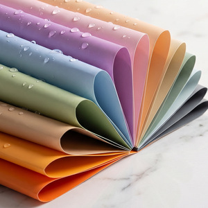 Papier d'emballage pour fleurs en BOPP imperméable de couleur unie, élégant, fait main, pour origami, emballage cadeau, vente en gros, 55x53cm - Product Image 4