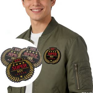 Parches <span class=keywords><strong>de</strong></span> Chenilla Termoadhesivos <span class=keywords><strong>de</strong></span> Alta Calidad, Fabricante <span class=keywords><strong>de</strong></span> Insignias <span class=keywords><strong>de</strong></span> Chenilla con Logotipo Bordado Personalizado para Chaquetas - Product Image 2