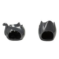 Diffuseur d'arômes en résine en forme de chat de dessin animé, lampe diffuseur d'huiles essentielles, bougie créative mignonne