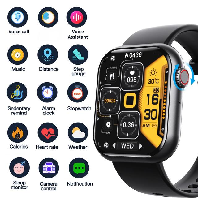 Smart Watch Android IOS Call Function Fitness Tracker Heart Rate Blood Pressure Sleep Monitor IP67 IPS 4 Days Battery Unisex