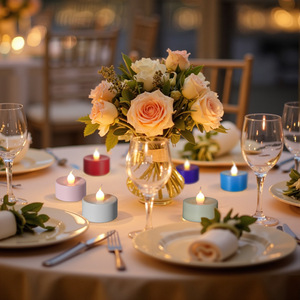 Led Nến điện Pin hoạt động Trắng Tealight trà nhỏ nến dẫn ánh sáng nến - Product Image 5