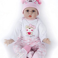 Muñeca Bebé Reborn de Vinilo Suave de 22 Pulgadas, Linda Muñeca de Simulación Realista