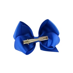 Pinzas para el cabello con lazo Boutique caliente Accesorios para el cabello para niños Fábrica directa de stock Lazo de cinta de grogrén al por mayor - Product Image 2
