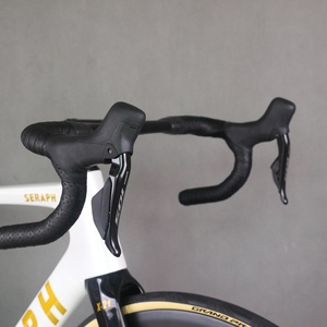 24 Speed Full Hidden Cable Disc Road Bike Frame TT-X21 105 Di2 R7170 Groupset Yellow Edges 28C Tire - Product Image 2