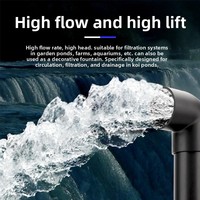 Pompe à eau submersible à haut débit pour bassin à poissons, pompe de circulation grande capacité, tuyau de sortie durable, aquaculture RESUN