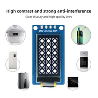 Layar OLED GoldenMorning 0.96 Inci GME64128-11 Putih SH1107 	 64*128 	 I2C 	 Pabrik Sumber 4Pin yang Dapat Disesuaikan