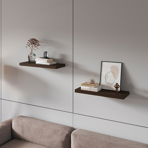 Dark Walnut Floating <b>Shelf</b> <b>Wall</b> <b>Mount</b> Minimalist Modern Display <b>Shelf</b> for Living Room Bedroom Home Decor - Product Image 1