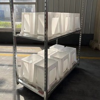 Chariot à mailles métalliques à quatre roues pour pot de fleurs pour marché aux enchères Wagon de transport robuste pour grandes plantes en pot OEM