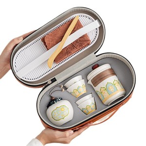 Ensemble de thé Kung Fu portable de voyage, vente en gros, tasse rapide pour l'extérieur, cadeau d'affaires chinois pour les vacances avec logo OEM - Product Image 5
