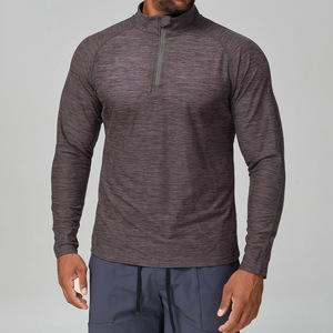 Maglietta a Maniche Lunghe da Uomo per Corsa, Basket e Allenamento, Slim-Fit, in Poliestere e Spandex, Tessuto Spazzolato su Entrambi i Lati - Product Image 1