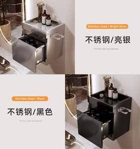 Barber Hairdresser Beauty Hair Salon <b>Tool</b> Cabinet Stainless steel <b>tool</b> cabinet Hair Salon Station Wall Hanging Salon Cabinet - Product Image 6