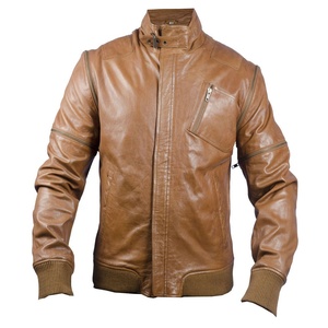 Chaqueta de cuero genuino de motocicleta clásica OEM personalizada con logotipo impreso reflectante posición frontal con revestimiento de primera calidad con capucha a prueba de viento - Product Image 1