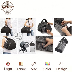 Cuna de Viaje Portátil de Felpa para Bebés, Moderna y Elegante, 3 en 1, Bolsa de Pañales, Saco de Dormir, Mochila con Cambiador - Product Image 4
