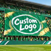 Drapeaux de stade personnalisés ignifuges grand format, bannières en maille polyester imprimées numériquement, drapeaux géants pliables pour l'ouverture