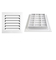 Cadre de fenêtre à persiennes carré moderne en plastique et aluminium pour la ventilation des entrepôts et des sous-sols